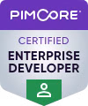 Badge für Zertifikat Pimcore Certified Enterprise Developer